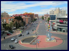 Murcia new part 13 - Ronda Levante and traffic circle seen from the hotel room at Hotel Nelva.